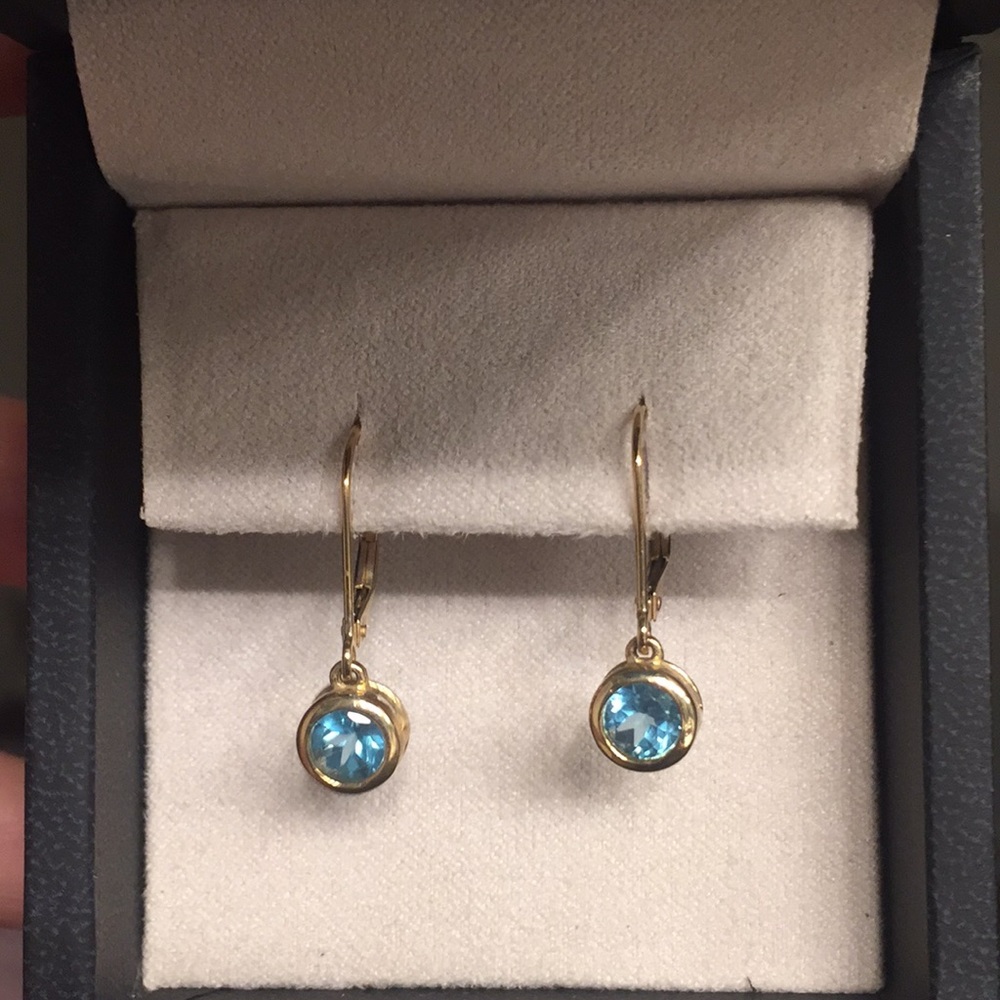 14kyg blue apatite earrings
